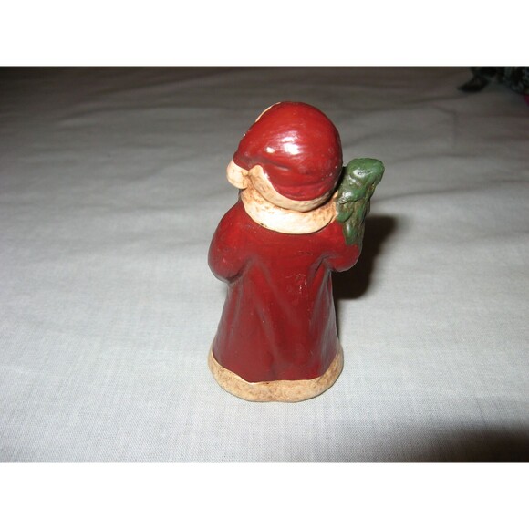 Vintage Santa Claus Holding Tree Hand Painted Christmas Ornament Table Topper - Picture 2 of 3
